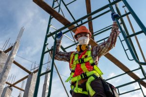 construction worker on scaffolding